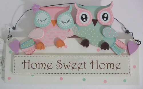 Shabby chic owl wooden wall - shabby,