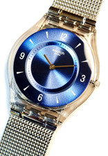 SWATCH SKIN - METAL KNIT BLUE