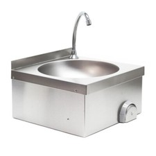 Stainless Steel Knee-Operated Hand Washbasin | Round Sink for Catering