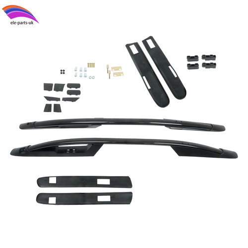 Black aluminium roof rails - aluminium,