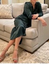 Ted Baker Midi wrap Tunic Maxi Kaftan Shirt Beach Pleated Dress Small 6-10Party