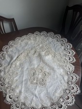Round Lace Polyester Cream