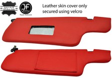 RED REAL LEATHER 2X SUN VISORS