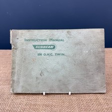 VINTAGE 1951 SUNBEAM 500 O.H.C. TWIN MOTORCYCLE INSTRUCTION MANUAL