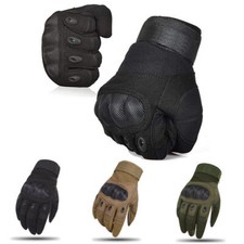 MENS BLACK MILITARY SECURITY COMBAT TACTICAL GLOVES HARD KNUCKLE ARMY POLICE OPS