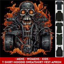 A Skull Quad Bike Rider ATV Off Roading Biker Mens Womens Kids Unisex