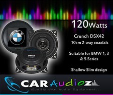 BMW Upgrade speakers 10cm 4" 60 RMS, Shallow Slim coax BMW 1,3 & 5