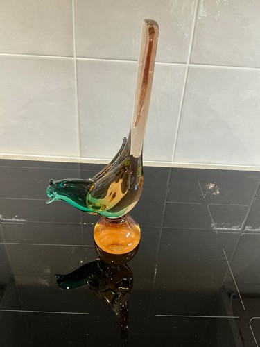 Murano sommerso glass bird - murano,