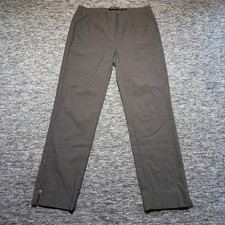 Robell Trousers Womens Size UK12 Olive Brown Marie Stretch Ankle Fleece Lined