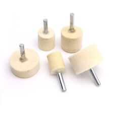 20-40mm Wool Felt Polishing Point Burr Bob Buffing Wheel 1/4" Shank for Dremel