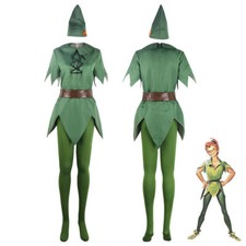 Peter Pan Cosplay Costume Unisex Adult Jumpsuit Hat Belt Suit Christmas ComicCon