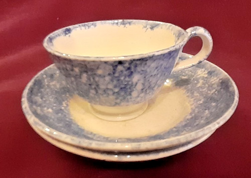 Antique spongeware miniature - antique,