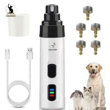 USB Rechargeable Pet Dog Nail Grinder Clipper Cat Paw Grooming Trimmer Tool UK