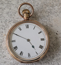 VINTAGE GOLD PLATED - WALTHAM - POCKET WATCH - SPARES REPAIRS - NOT GOING