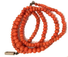 Antique graduated Coral Bead