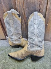 PAUL BOND Men 1978 RARE! Custom Exotic Ringtail Lizard Western  Cowboy Boots 10D