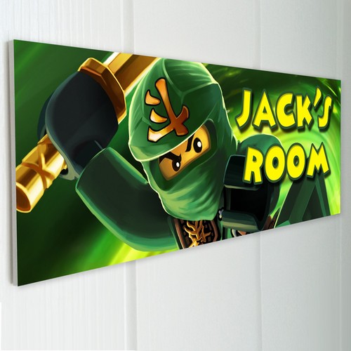Ninjago lego personalised door - personalised,