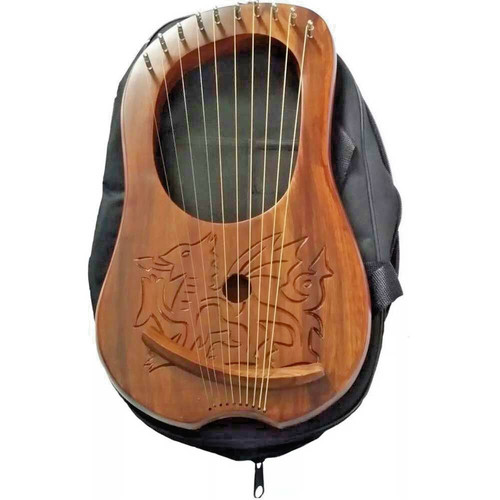 Lyre harp engraved celtic - lyre,