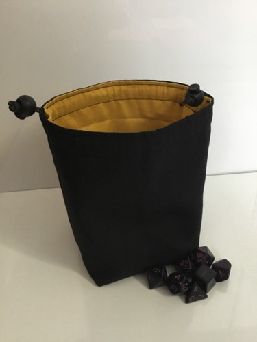 Dice bag black - black/mustard,