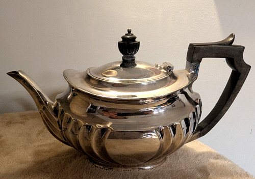 Victorian silver plated teapot - victorian,