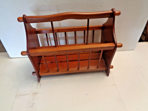 Wooden magazine rack - magazine,