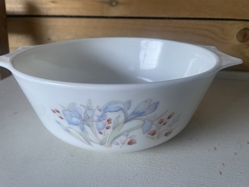 Pyrex blue iris round - blue,