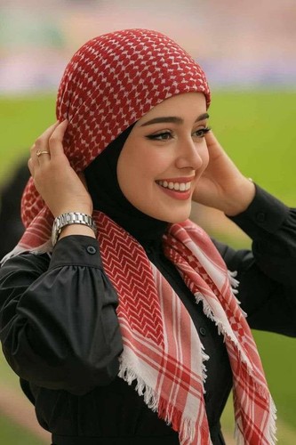 Jordanian red shemagh keffiyeh - jordanian,