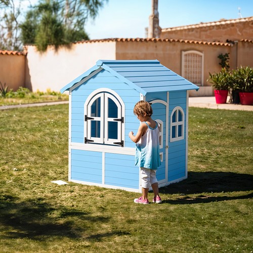 Wooden kids playhouse door - playhouse, w/door
