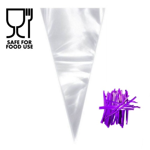 Clear cellophane cone sweet - clear,