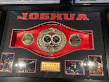 Antony Joshua Signed And Framed IBF belt. Full Size