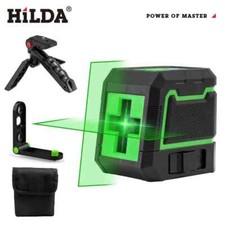 HILDA Green Laser Level | Self-Levelling Cross Line 2-Line ±5mm/10m, EU Plug, US