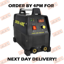 CROSSARC 160A AMP INVERTER STICK MMA ARC WELDER C/W WELDING LEAD  110V 240V DUAL
