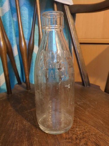 Vintage milk bottle welsh - bottle,