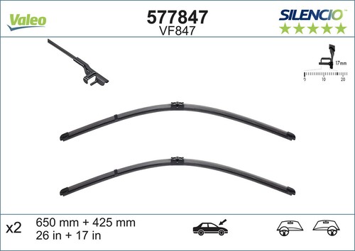 Valeo 577847 wiper - 577847, blade
