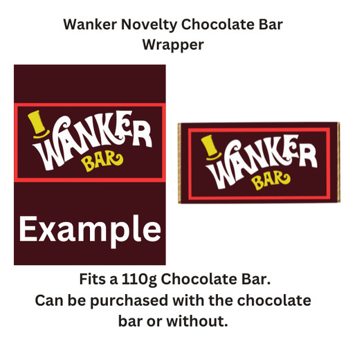 Wanker chocolate bar wrapper - chocolate,