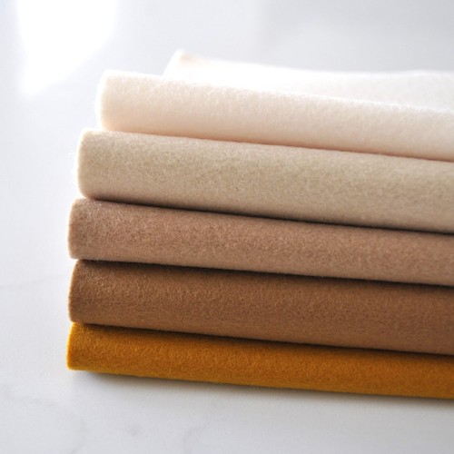 Biscuit felt bundle 5 sheets - felt,