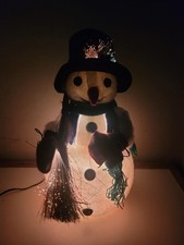 Vintage Premier Fibre Optic Snowman 12" Light Up 