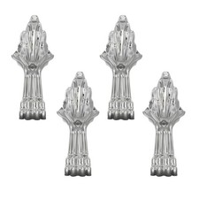 Bath Claw Feet Chrome Effect Metal Plastic Anti Rust Traditional 4 Pack