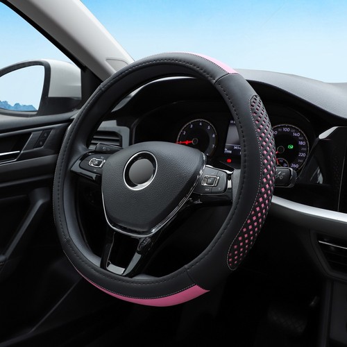 Pink car steering wheel cover - pink,