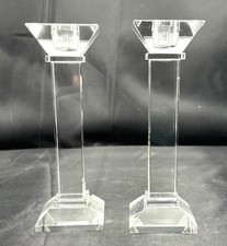 Pair Clear Crystal Glass
