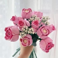 Botanical Pink Roses Bouquet