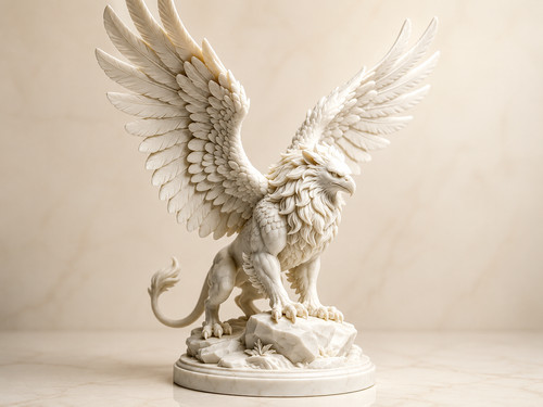 Majestic griffin statue - statue, –