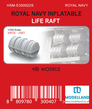 HS Model Royal Navy Inflatable Life Raft 1/350 Scale  60pcs HSM-E350022S