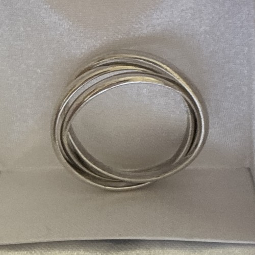 Sterling silver triple band - silver,