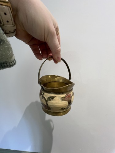 Vintage indian brass enamel - vintage,