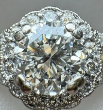 Stunning 1 Carat Halo Diamond Engagement Ring