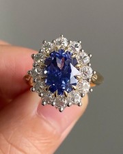3.55 Ct Oval Natural Blue