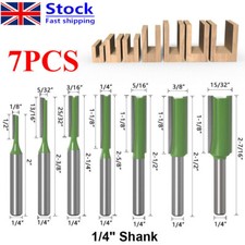 7Pcs 1/4" Shank Single Double