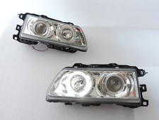 PROJECTOR LED RING HEADLIGHTS Fit 1990~1991 HONDA CIVIC  LEFT+RIGHT 90 91