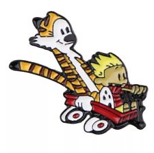 Calvin and Hobbes enamel pin badge